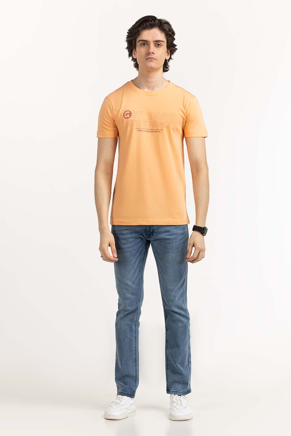 Peach Graphic Tee TS-CNSJ23-130