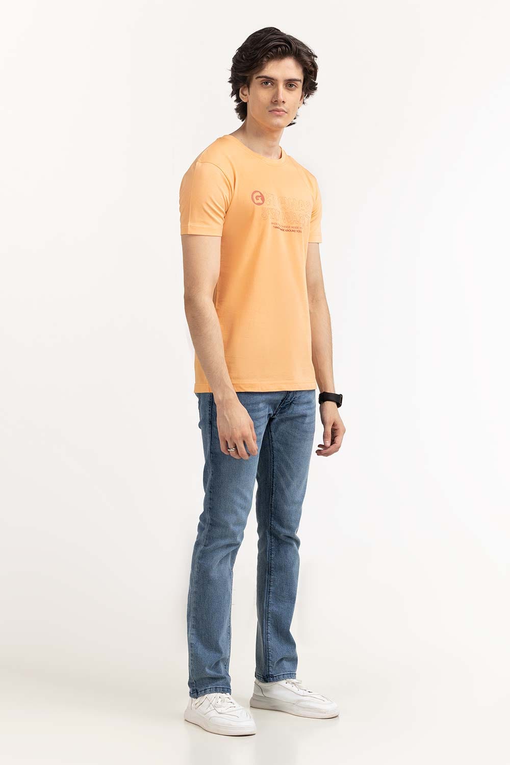 Peach Graphic Tee TS-CNSJ23-130