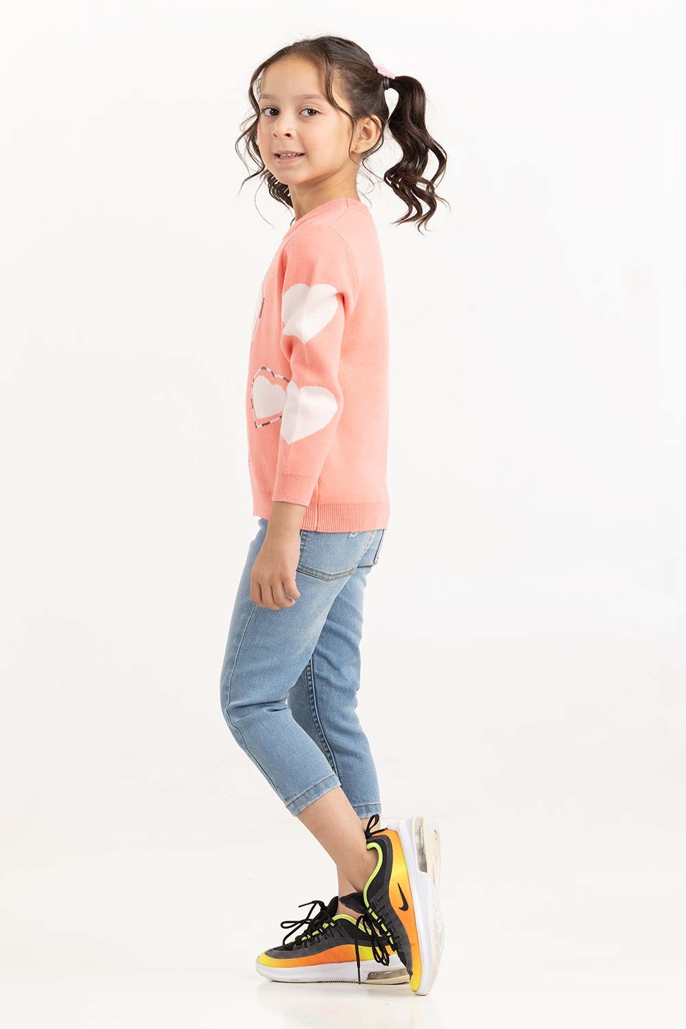 Toddler Girl Peach Knit Sweater 224-611-021
