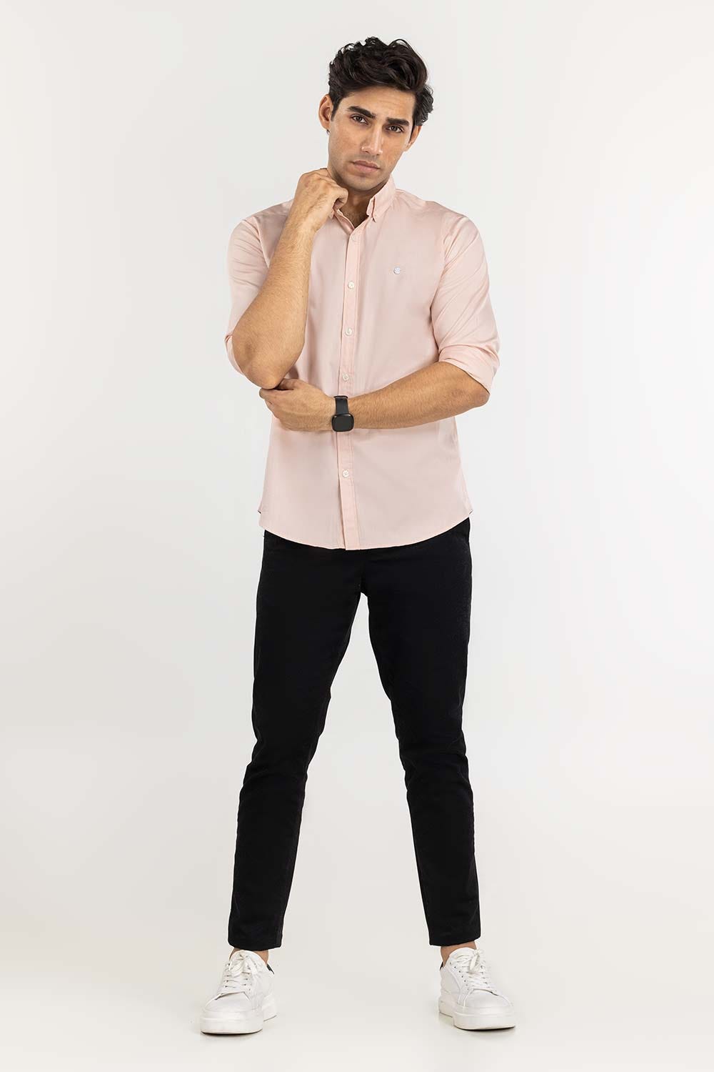 Peach Solid Casual Shirt CS-PD22-011