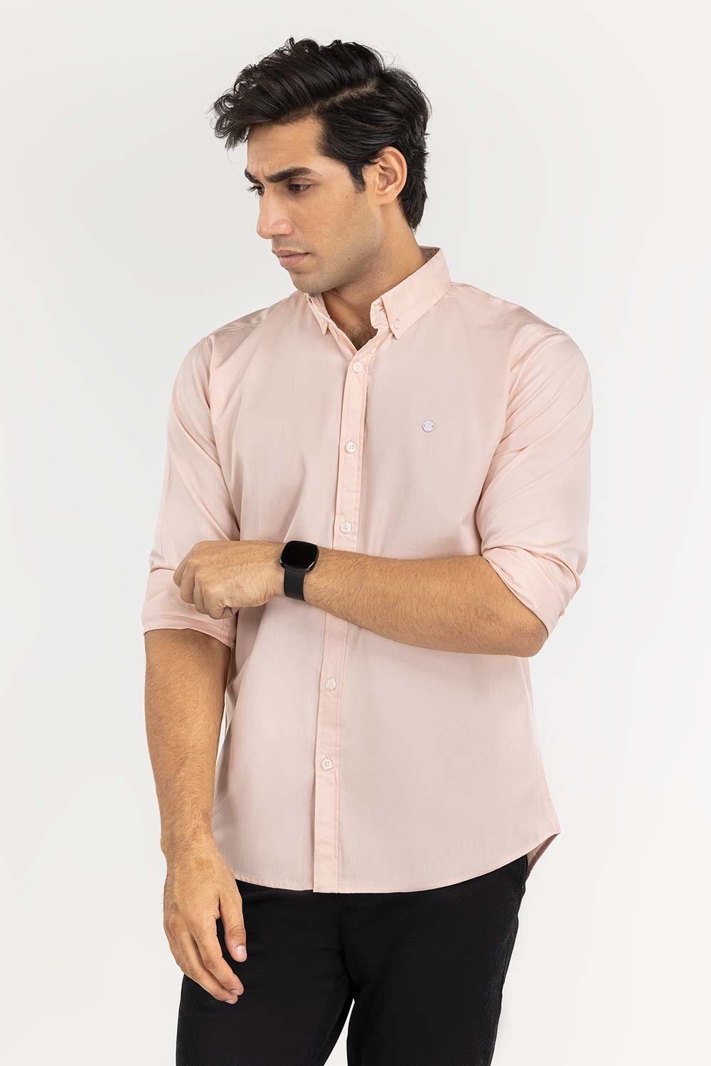 Peach Solid Casual Shirt CS-PD22-011