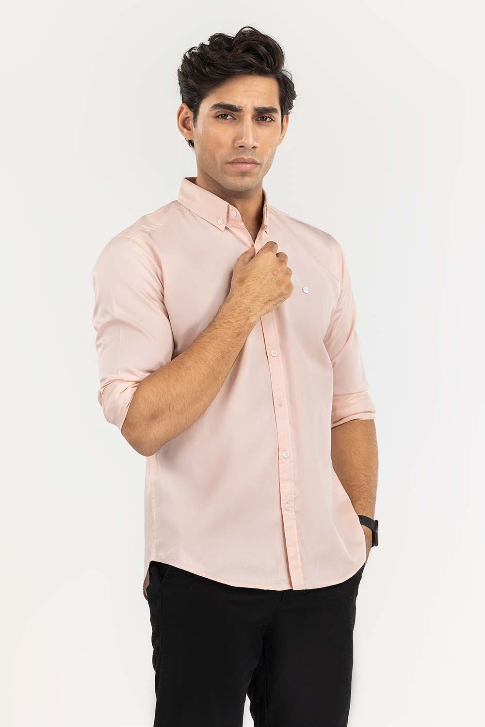 Peach Solid Casual Shirt CS-PD22-011