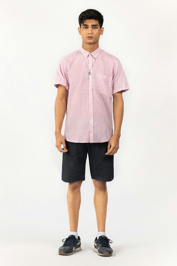 Pink-White Casual Shirt CM-YD-2872 CS HS