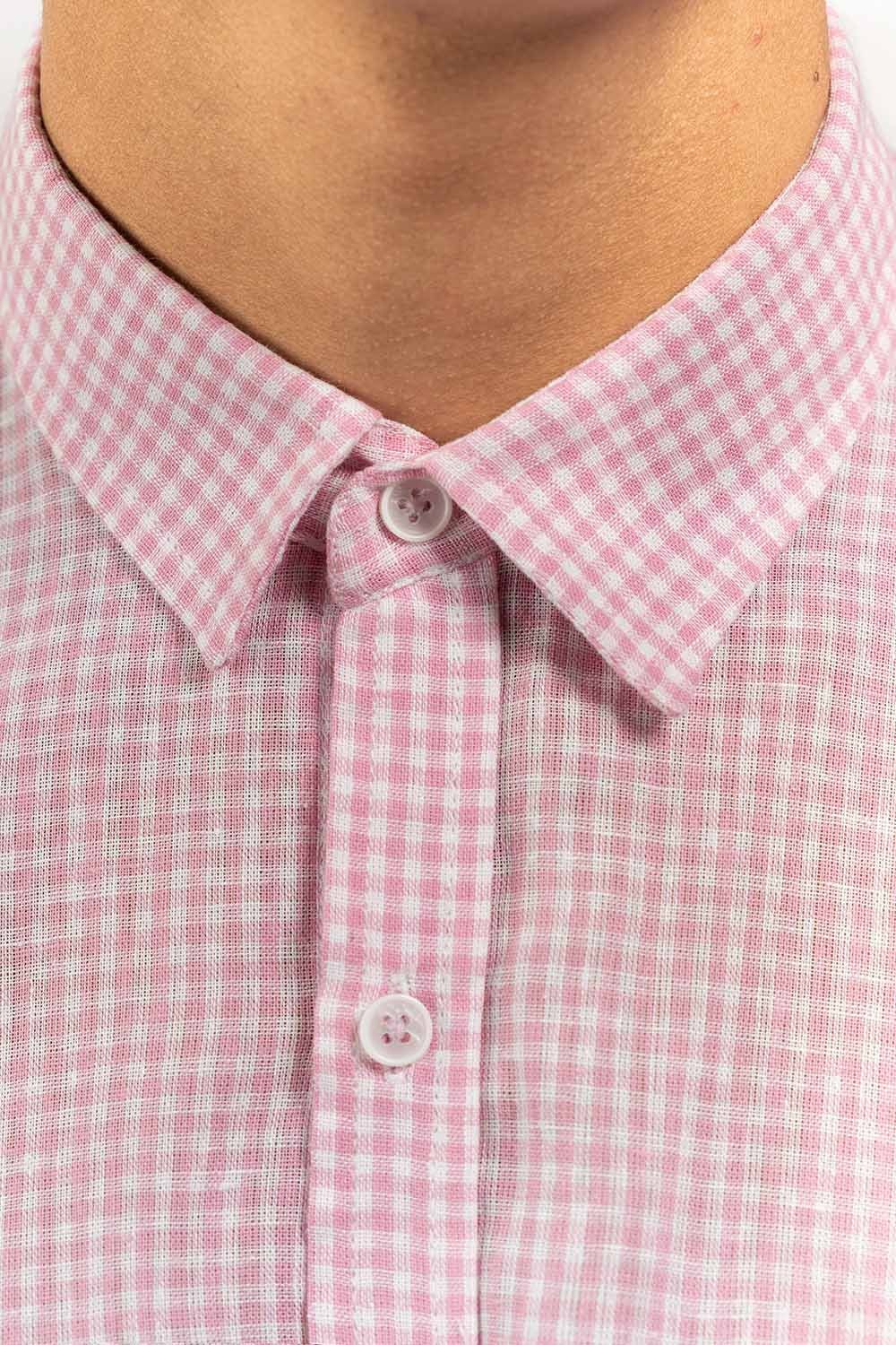 Pink-White Casual Shirt CM-YD-2872 CS HS