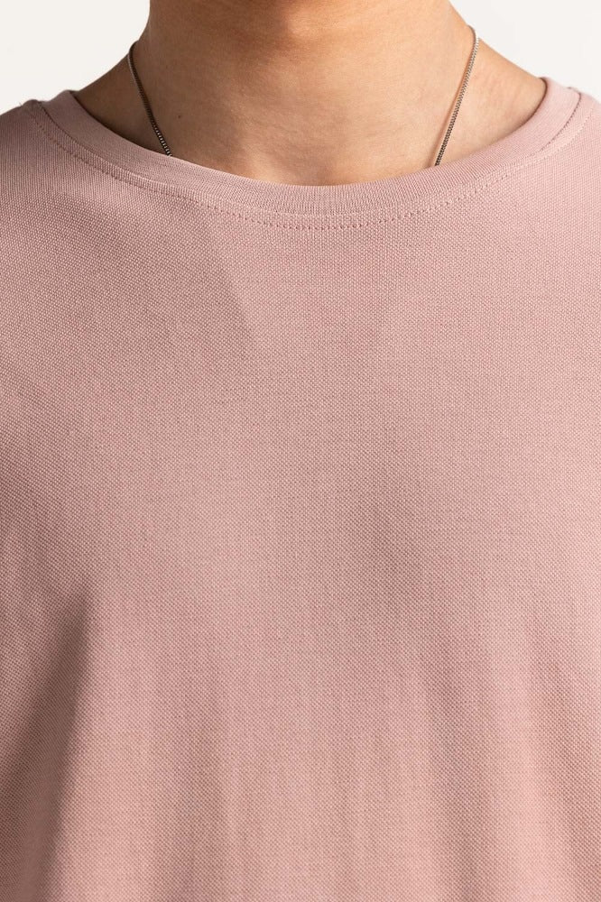 Pink Basic Pique Tee TS-CNPK24-063