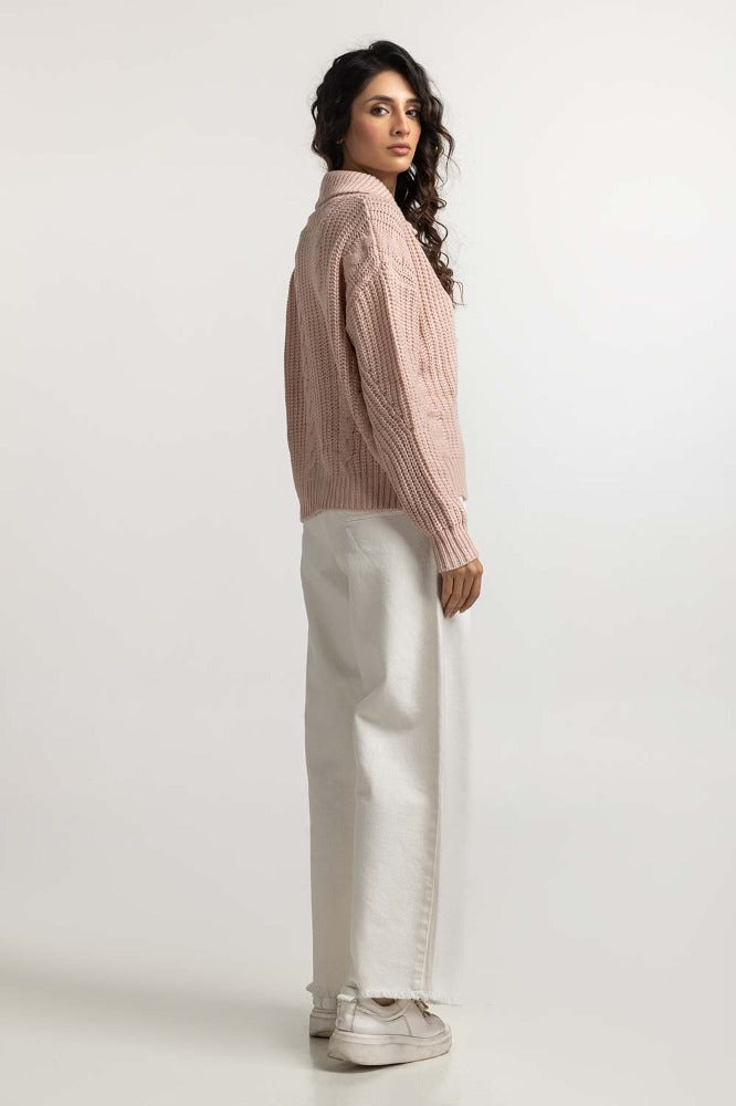 Pink Basic Sweater WM-SWT-WS23-093