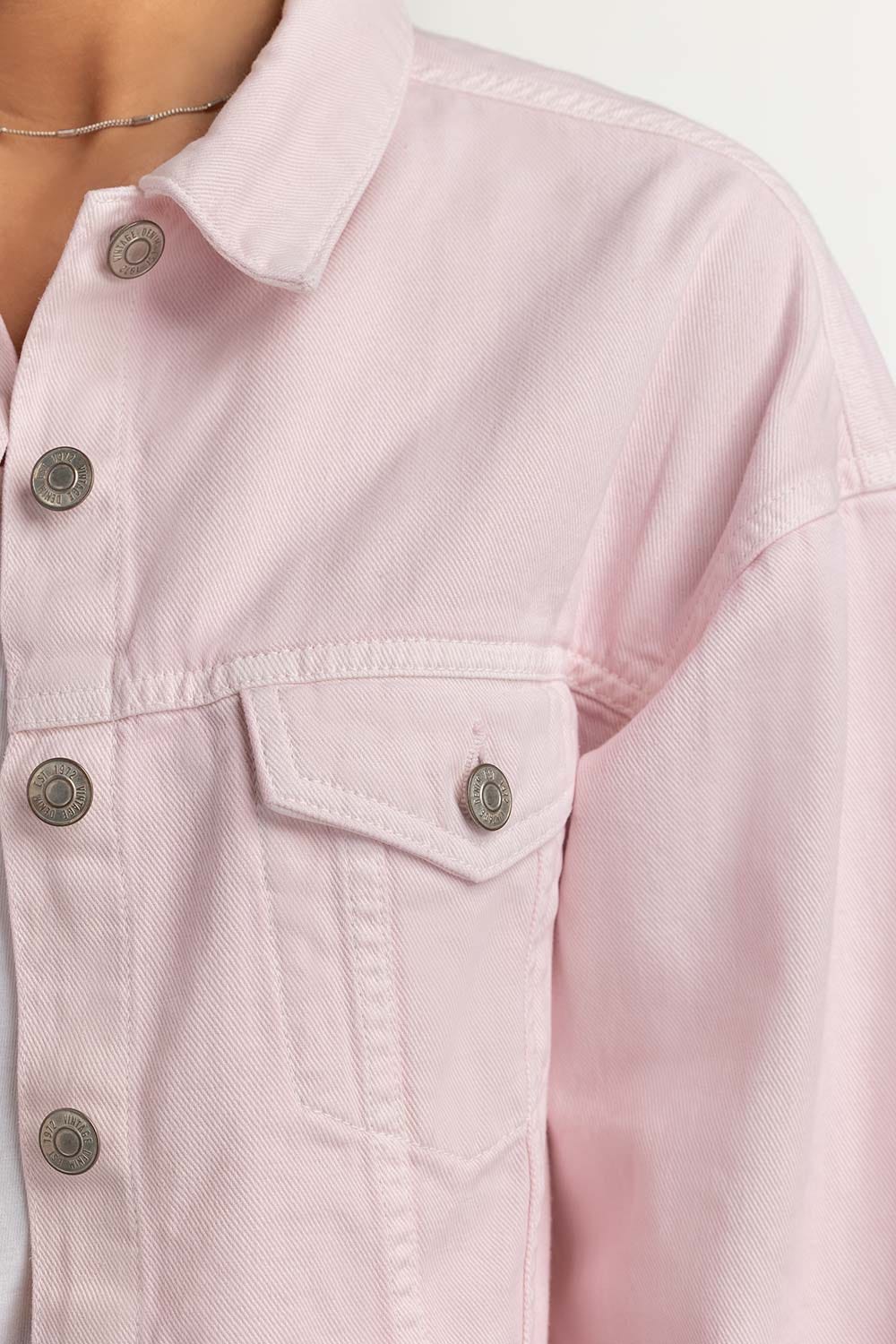 Pink Denim Jacket 224-210-043