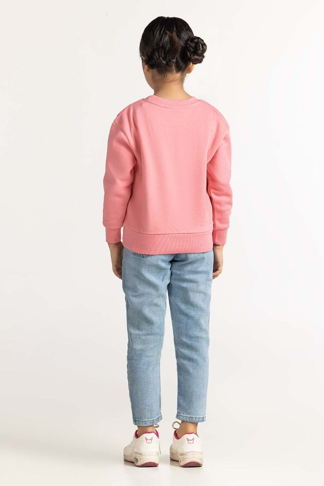 Pink Embroidered Sweatshirt 224-412-005