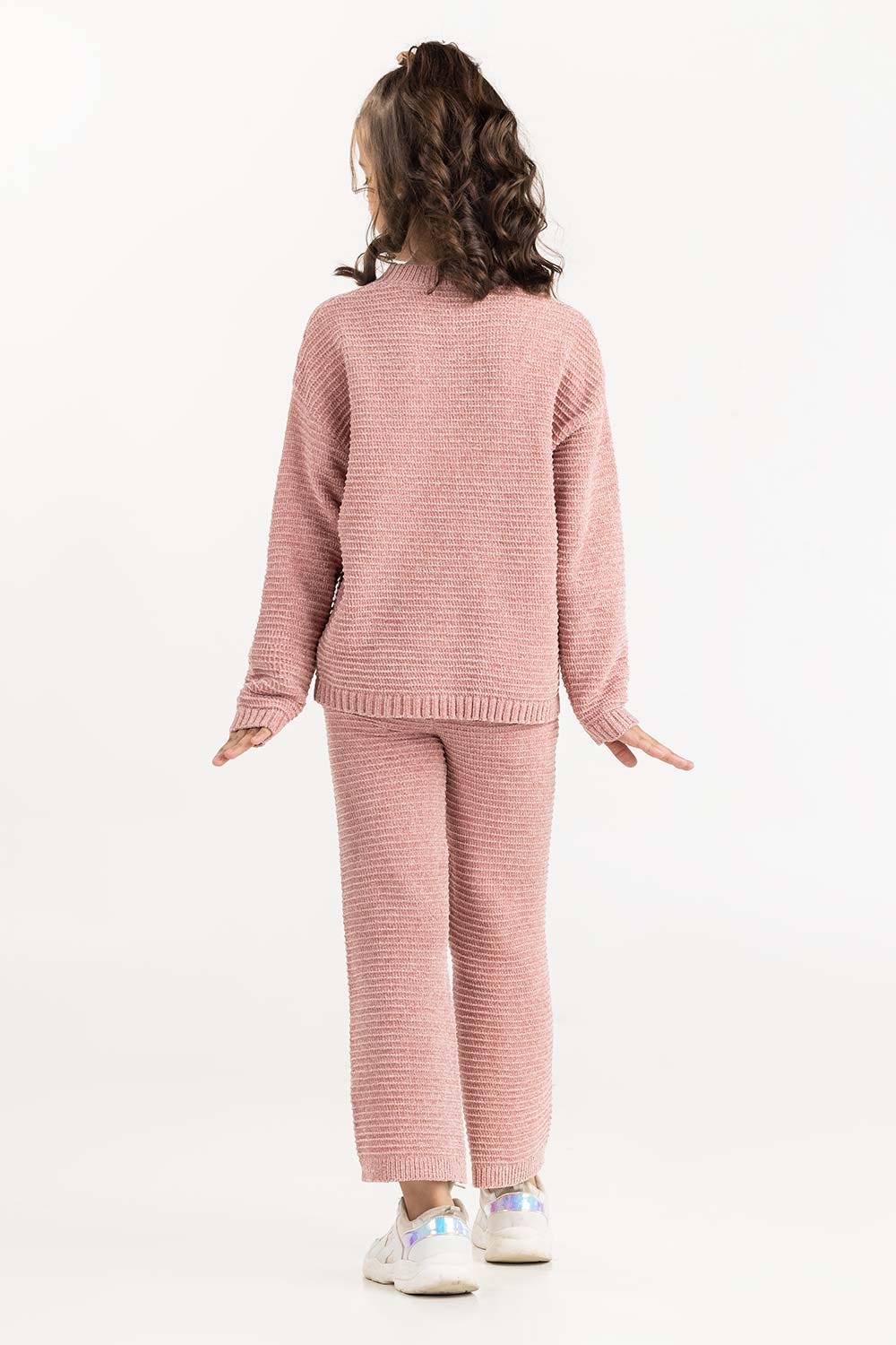 Junior Girl Pink Knit Sweater 224-416-307