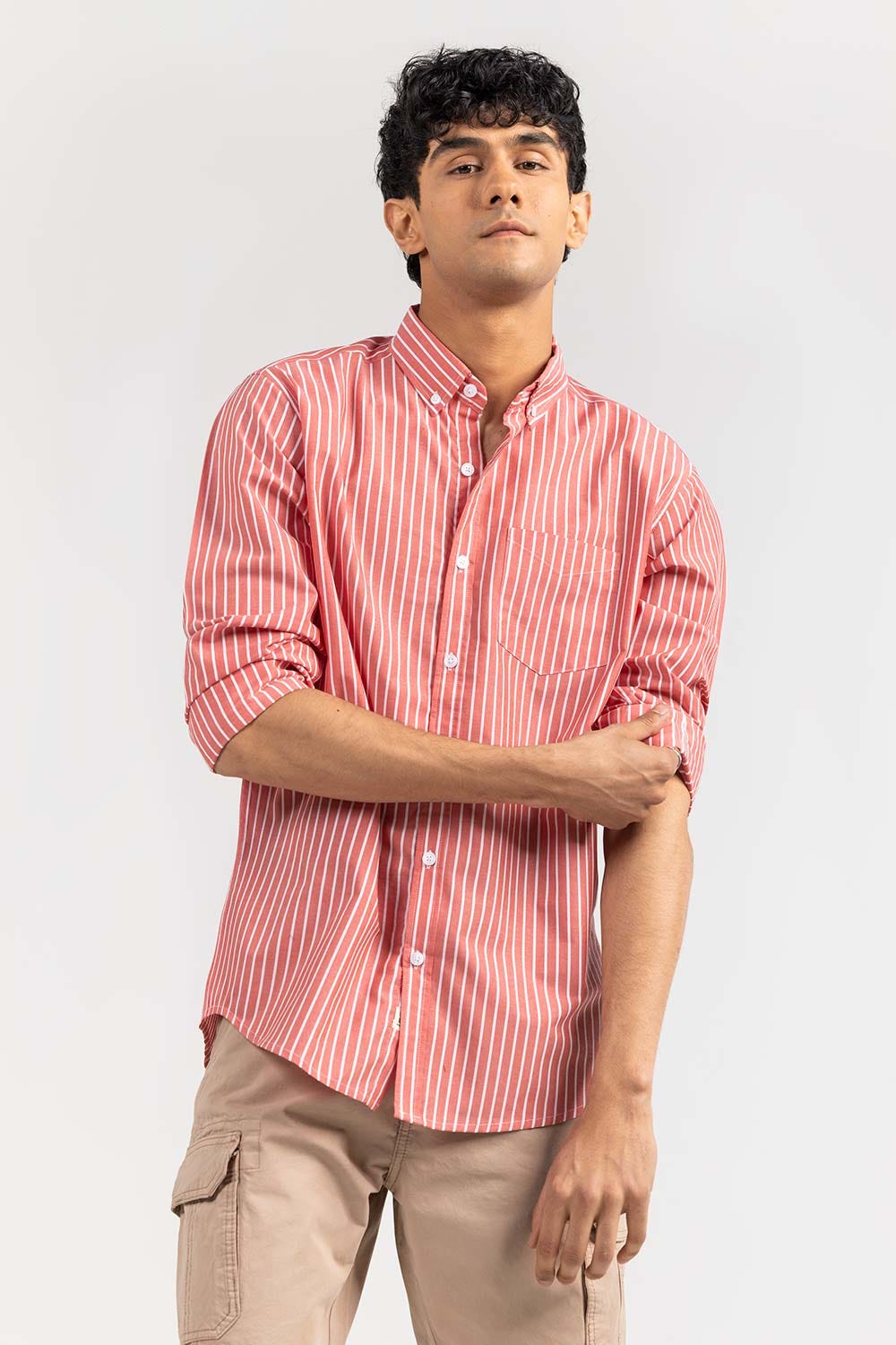 Pink Stripped Casual Shirt CS-YD22-009
