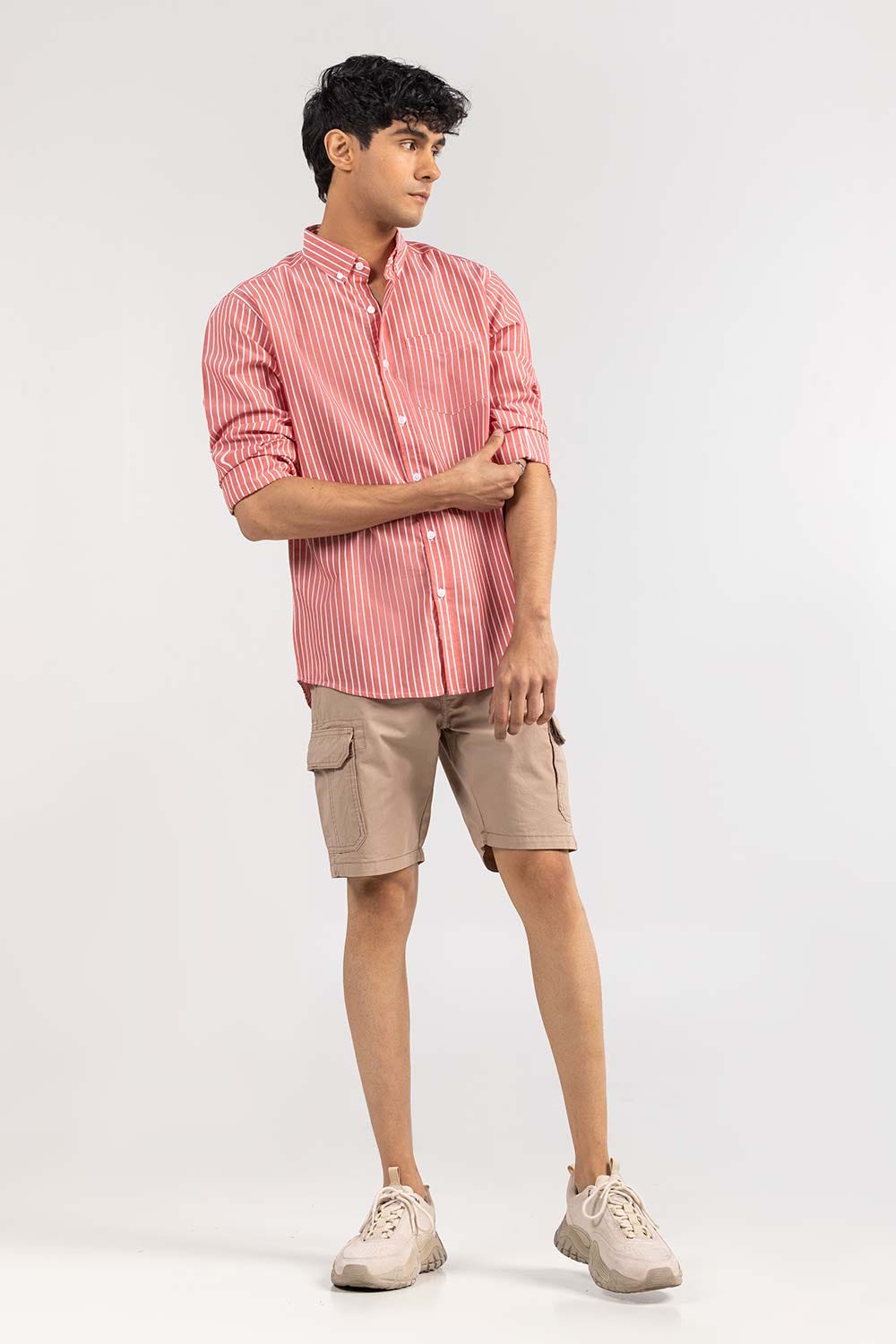 Pink Stripped Casual Shirt CS-YD22-009