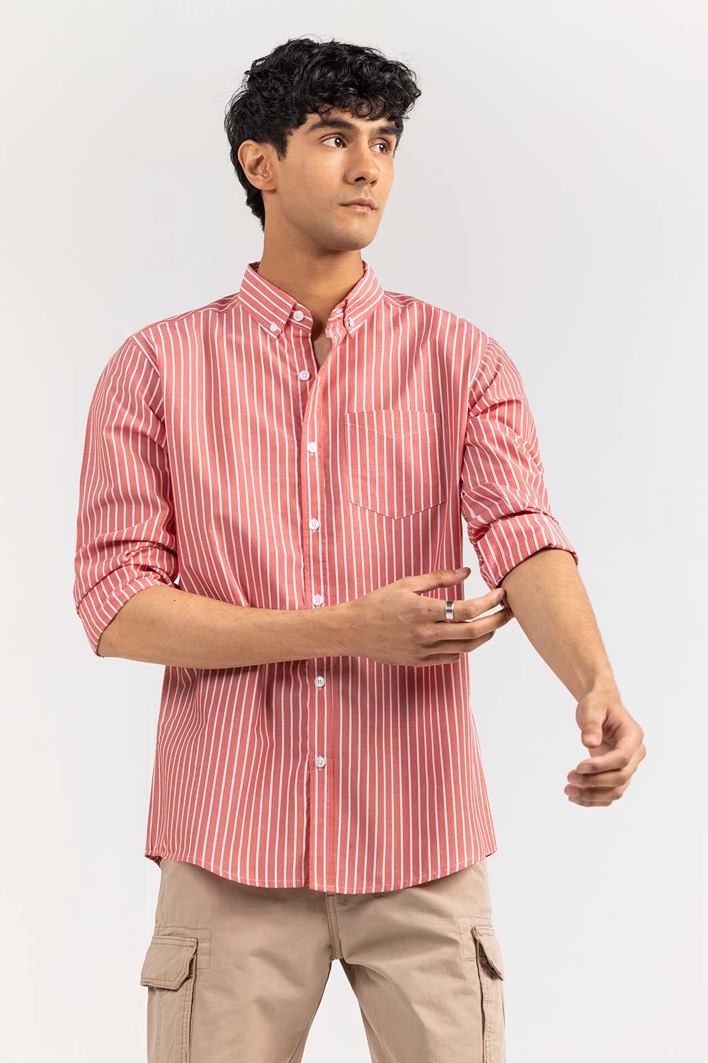 Pink Stripped Casual Shirt CS-YD22-009