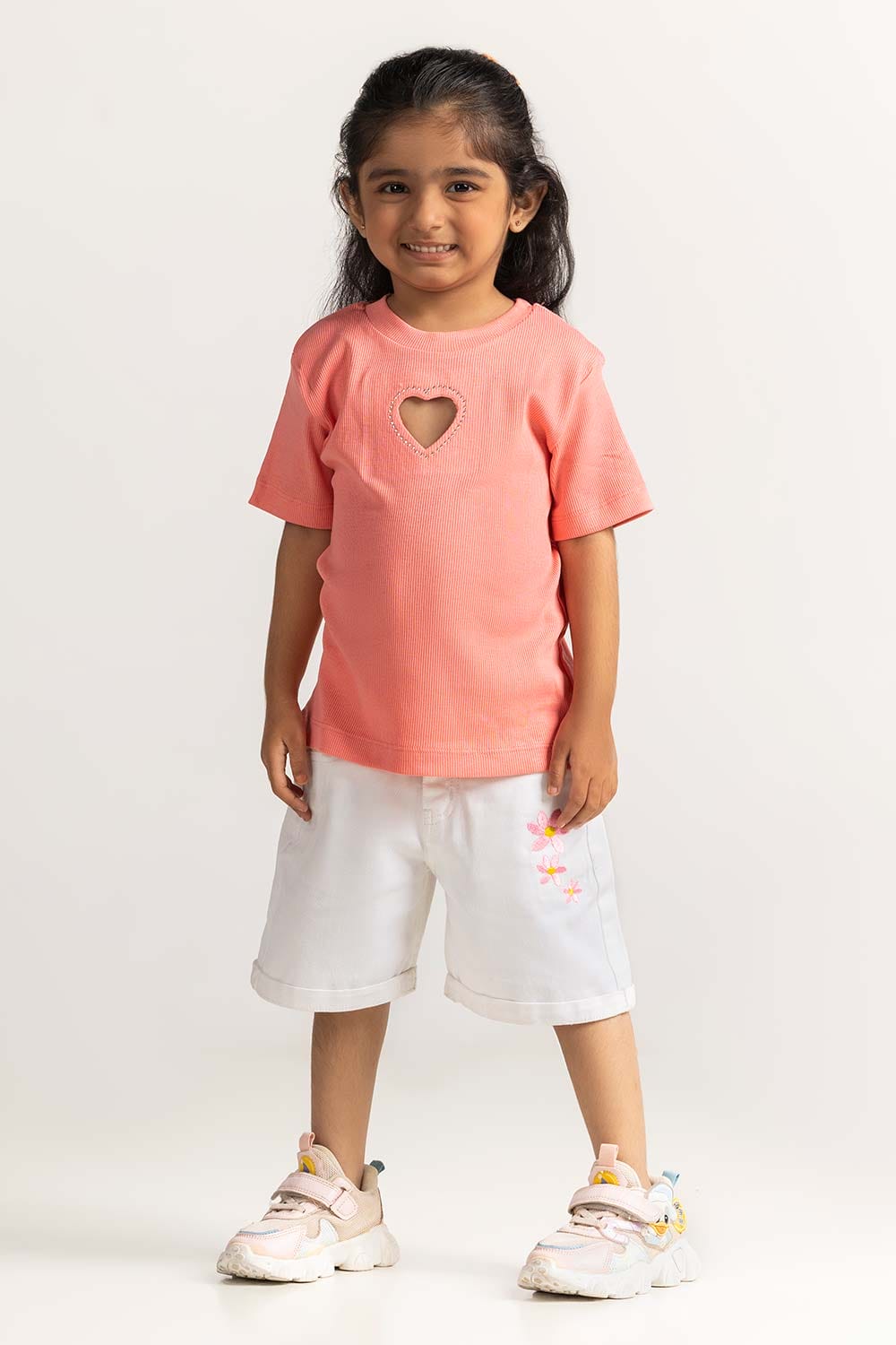 Pink Toddler Girl Knit Printed Tee TG-TS-SS24-002
