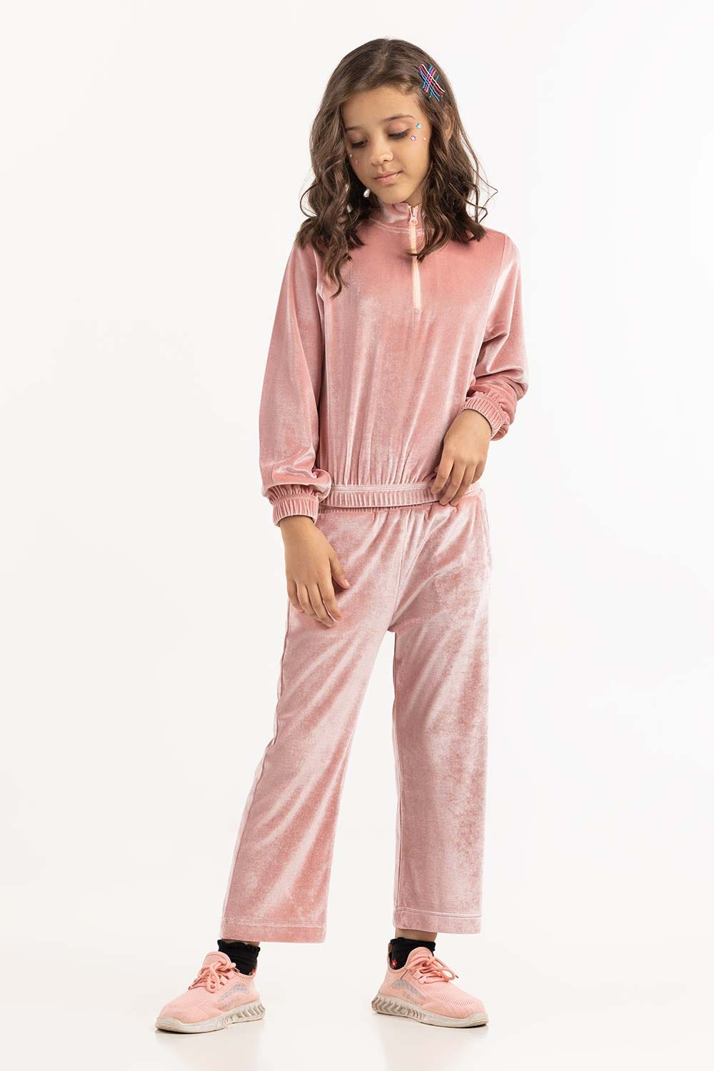 Girls Pink Trouser 224-413-041 B