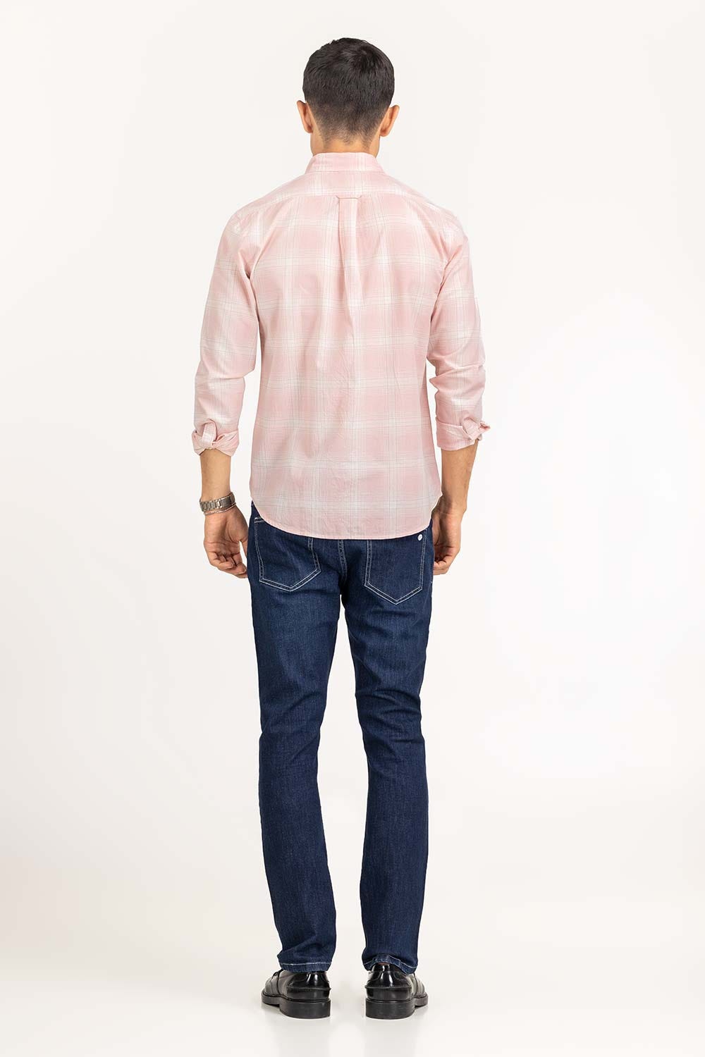 Pink White Checkered Casual Shirt CS-YD22-017