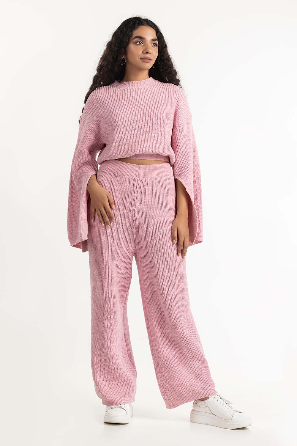 Pink Knit Trouser 224-216-302