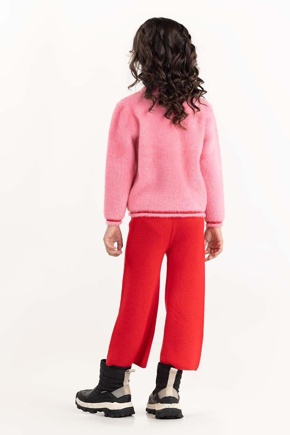 Toddler Girl Pink Wool Sweater 224-611-003