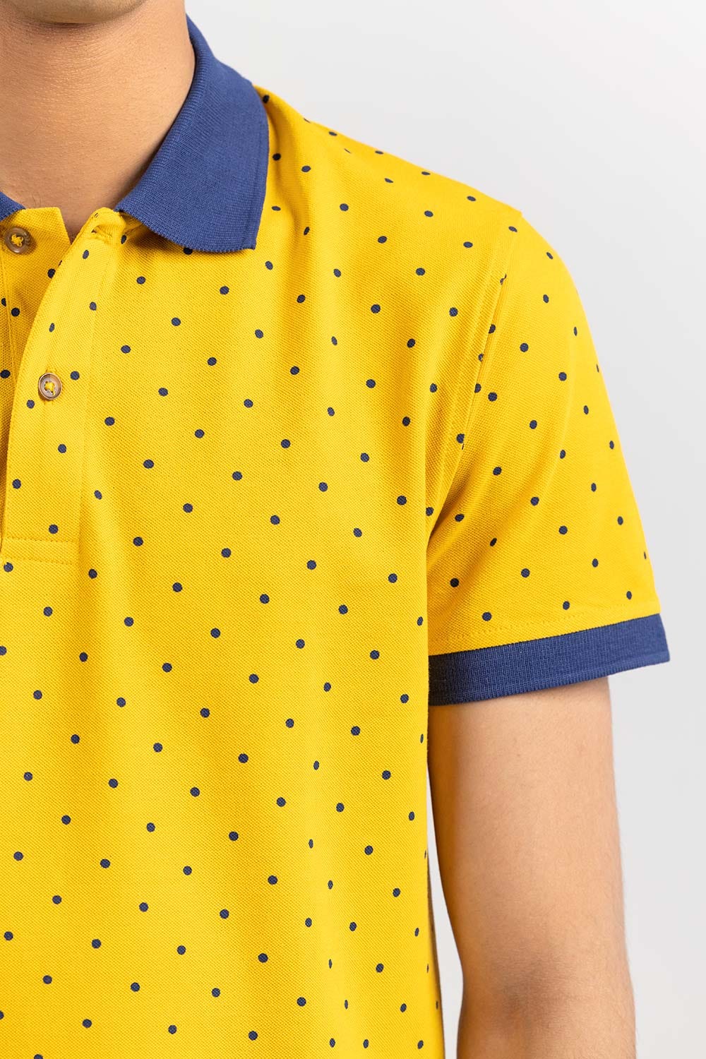Mustard Printed Polo PKP-PRINT-D10