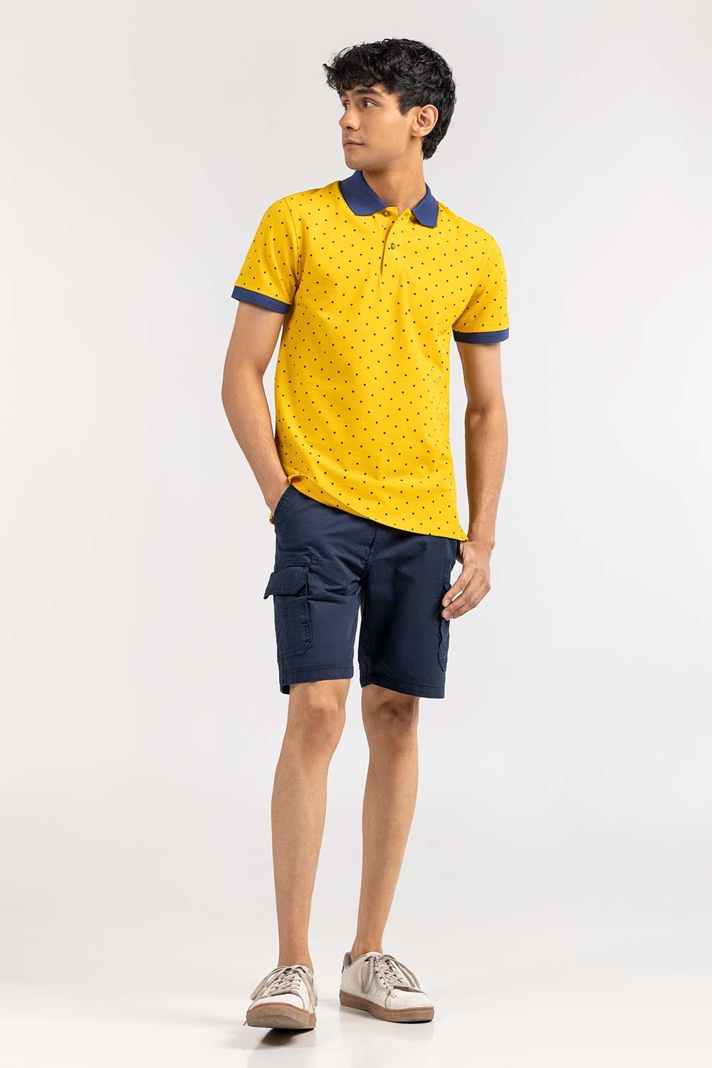 Mustard Printed Polo PKP-PRINT-D10