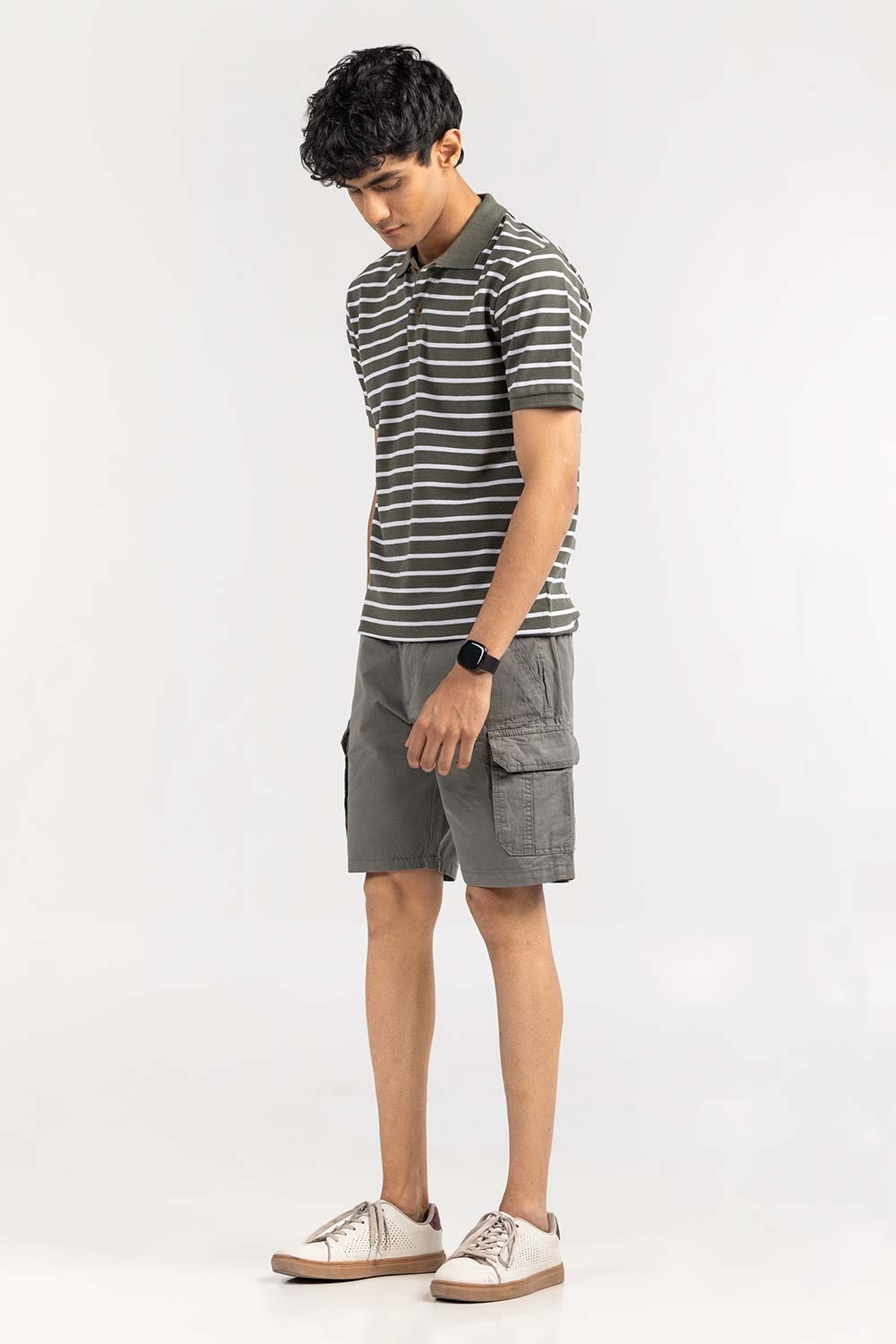 Green-White Yarn Dyed Polo PKP-YD-D71