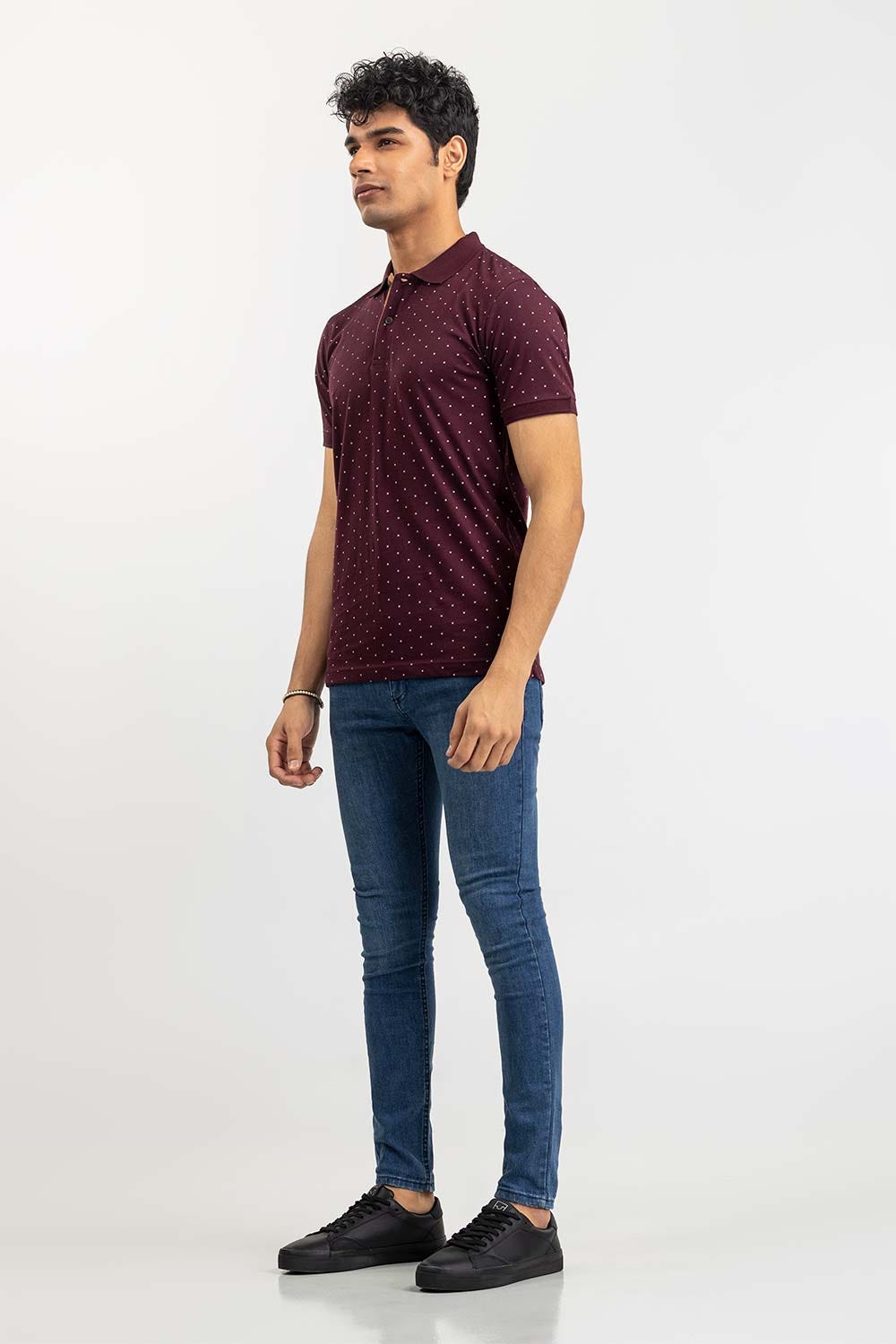 Plum Printed Polo SJP-PRINT-D08