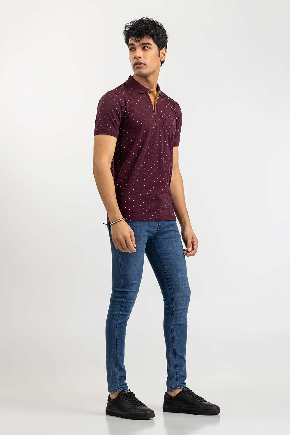 Plum Printed Polo SJP-PRINT-D08