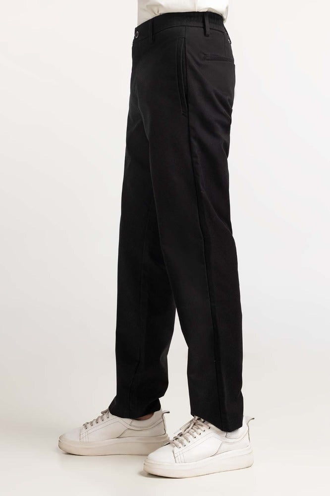 Plush Black Basic Khaki Pant MNTRCSS24007-C