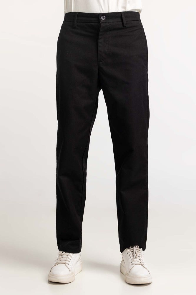 Plush Black Basic Khaki Pant MNTRCSS24007-C