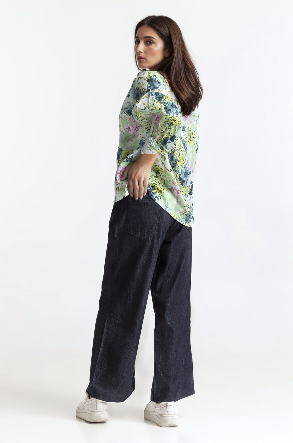 Printed-Collar Button Down Shirt WM-CS-SS24-028