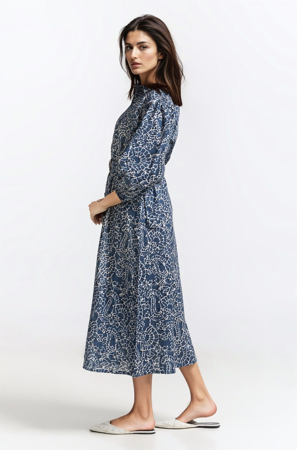 Printed Collar Dress WM-DRS-SS24-024