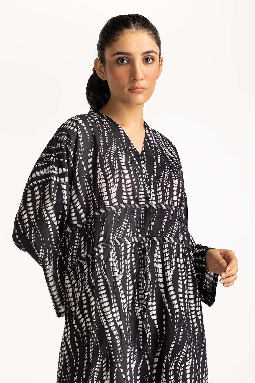 Printed V-Neck Dress WM-DRS-SS24-025