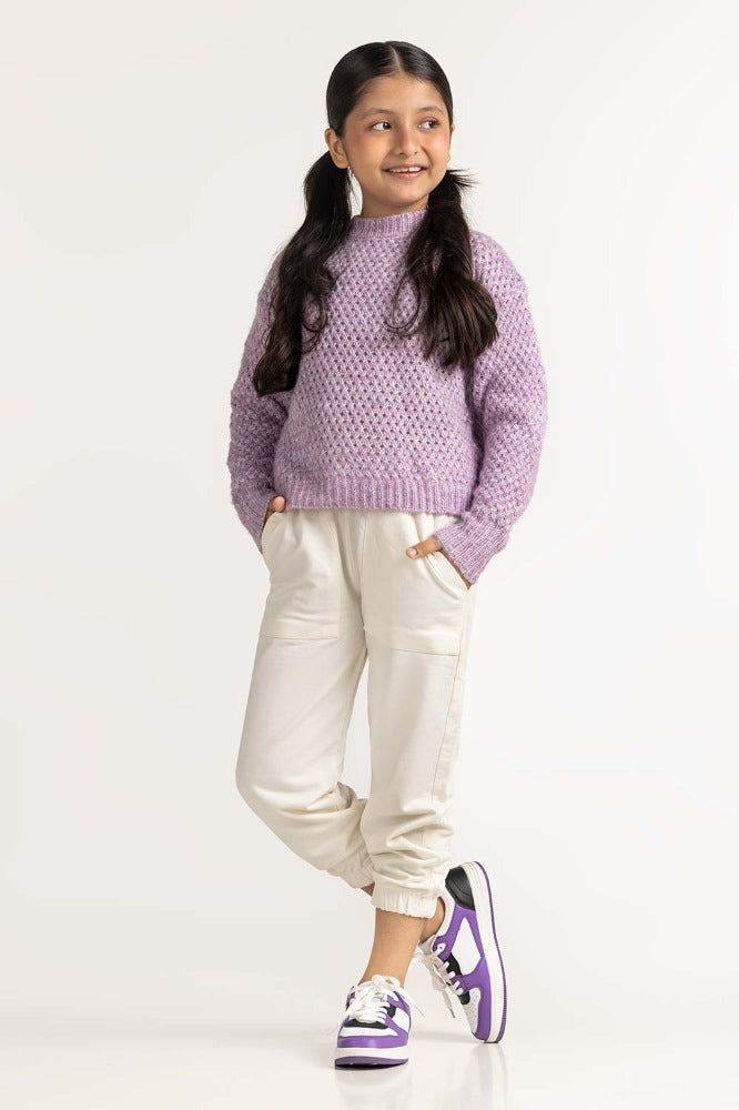 Purple Basic Sweater JG-SWT-WS23-006