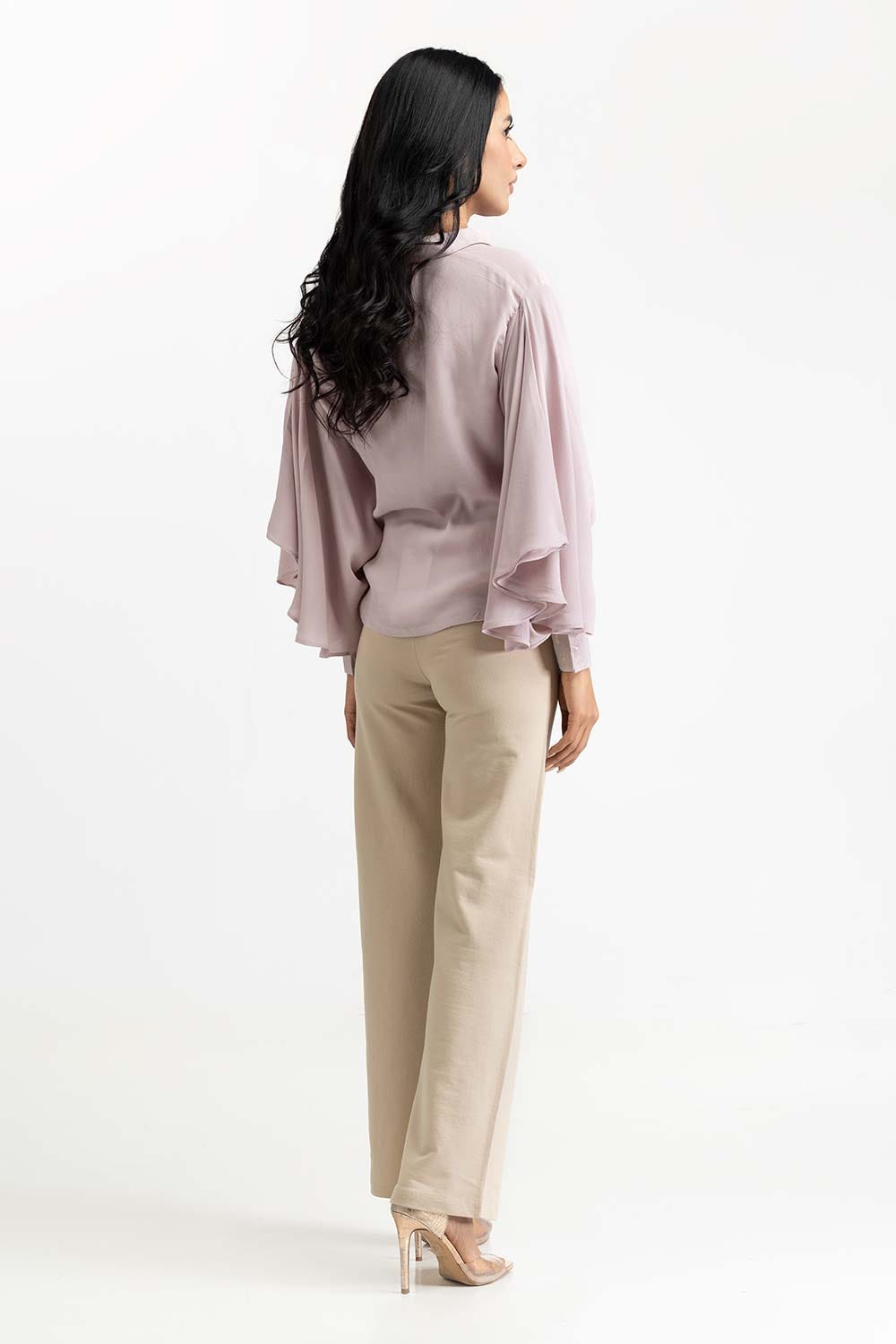 Purple Blended Casual Shirt 231-217-056