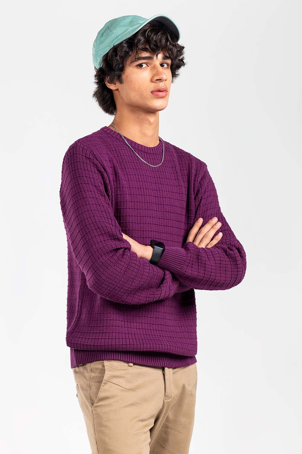 Purple Fashion Sweater FS-SWT-FD-357-01