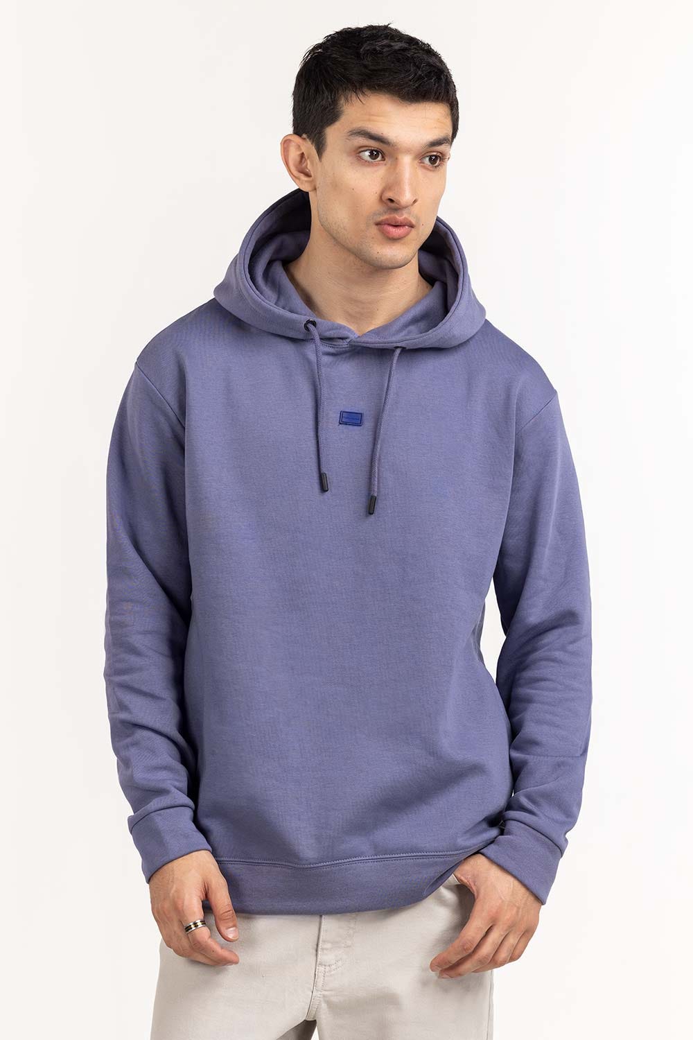 Purple Knit Regular Hoodie 224-112-011 B