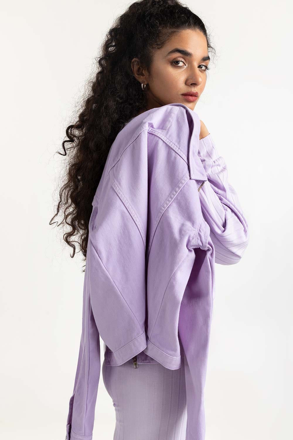 Lilac Non Denim Jacket  224-210-049