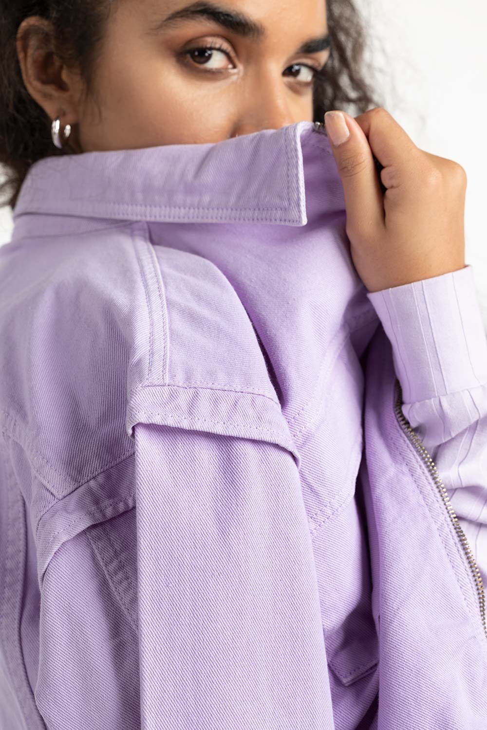 Lilac Non Denim Jacket  224-210-049