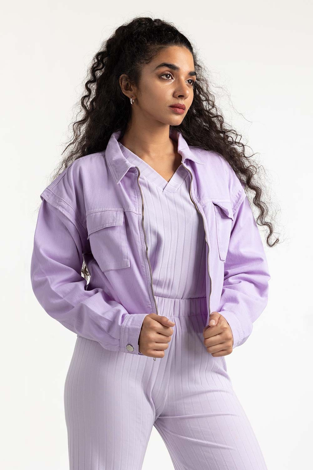 Lilac Non Denim Jacket  224-210-049