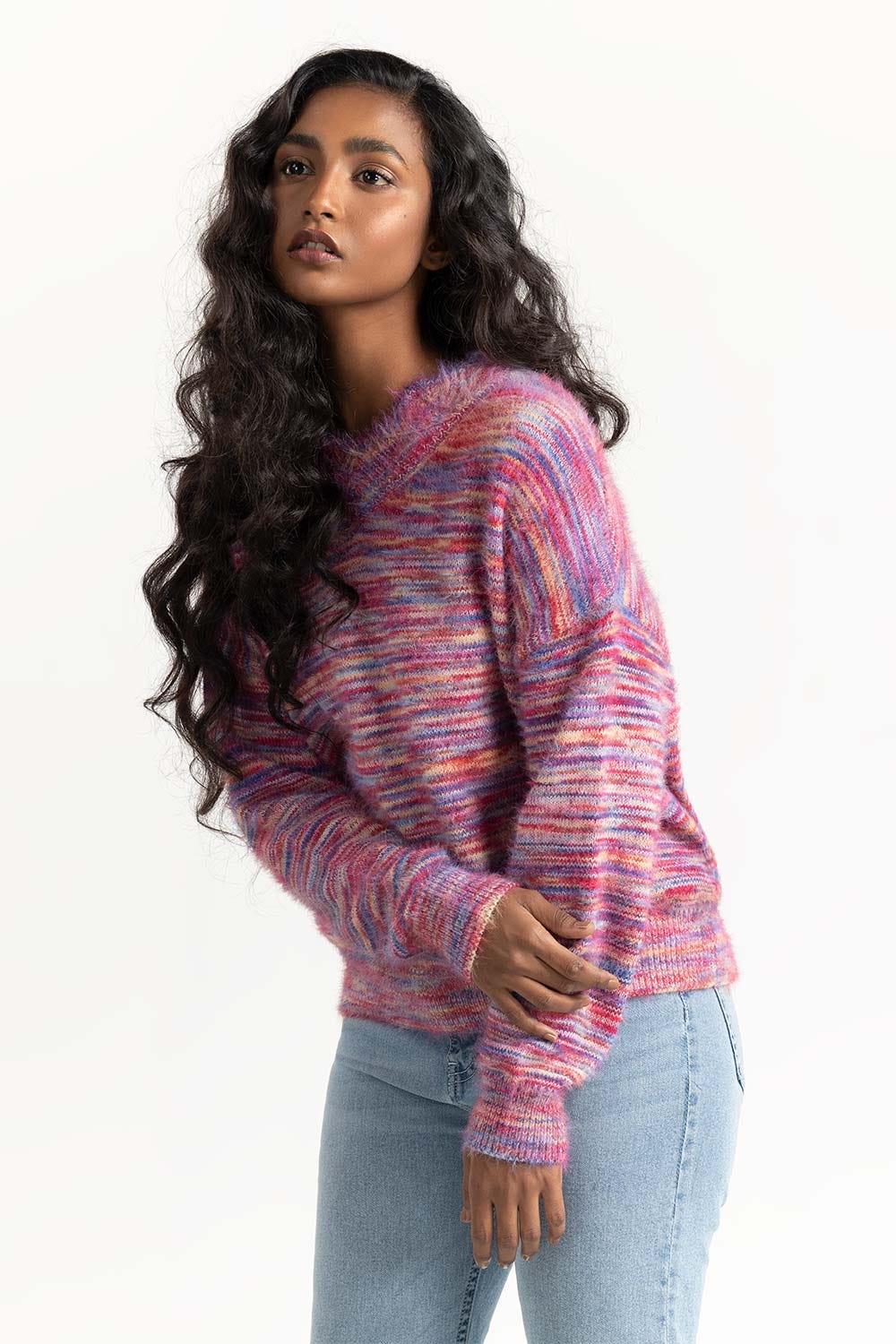 Multicolored Knit Sweater BD-171