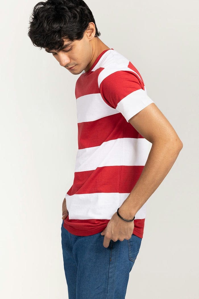 Red-White Urban T-Shirt YD-URB-TEE-D17-01