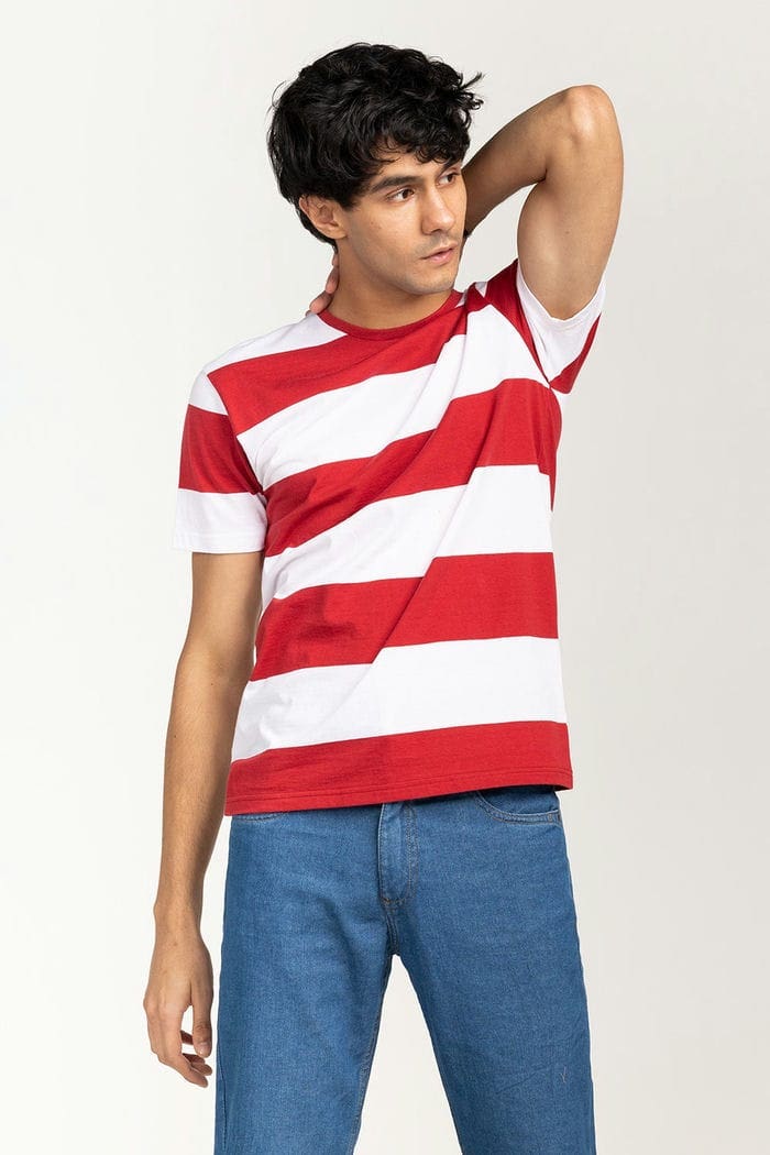Red-White Urban T-Shirt YD-URB-TEE-D17-01
