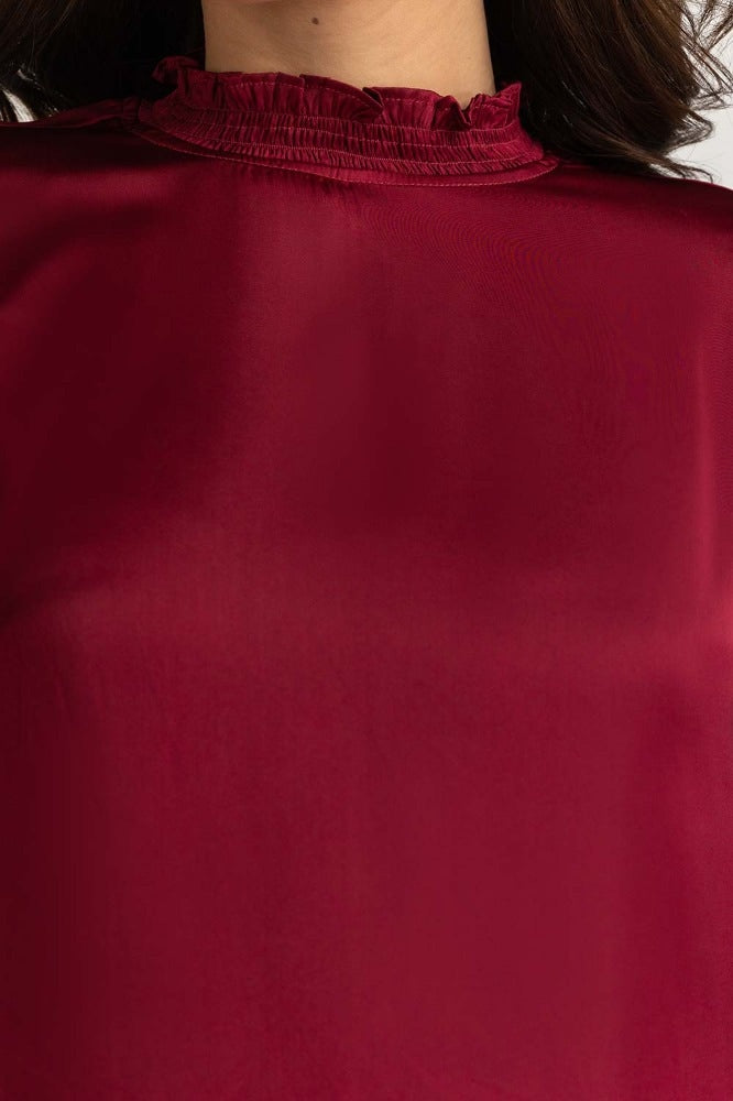 Red Basic Blouse 231-217-051