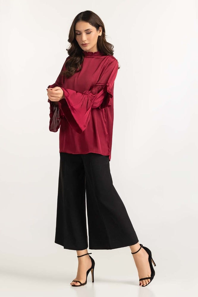 Red Basic Blouse 231-217-051