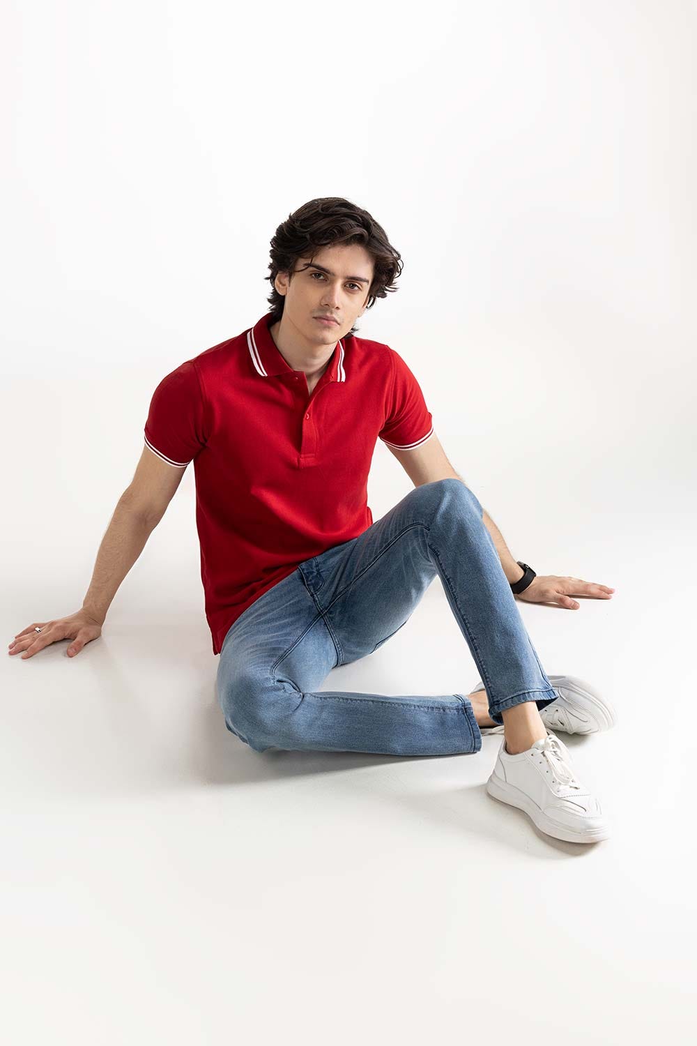 Red Basic Polo PS-FPK23-077