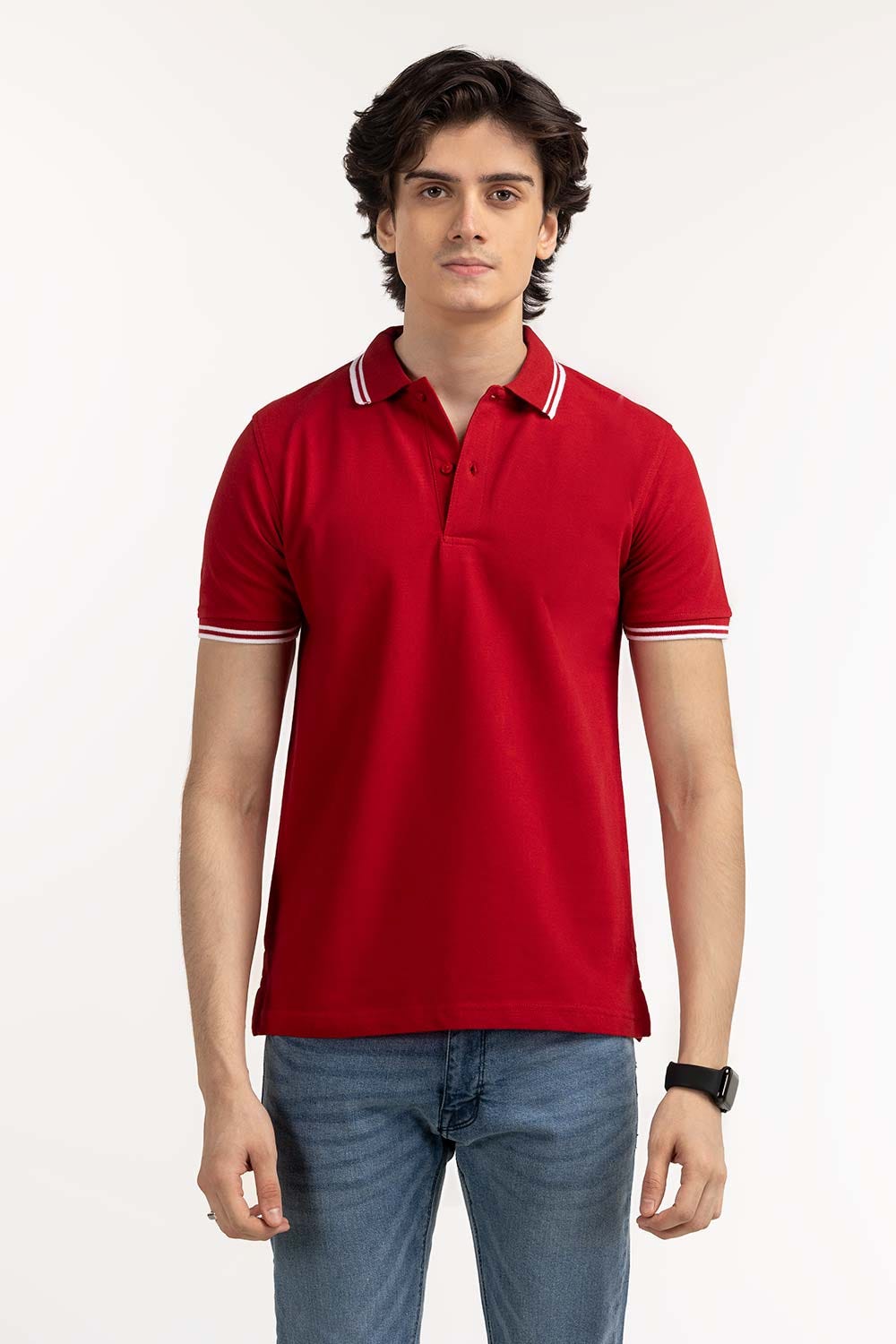 Red Basic Polo PS-FPK23-077