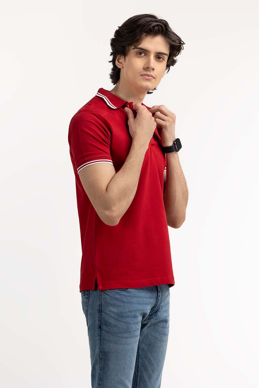 Red Basic Polo PS-FPK23-077