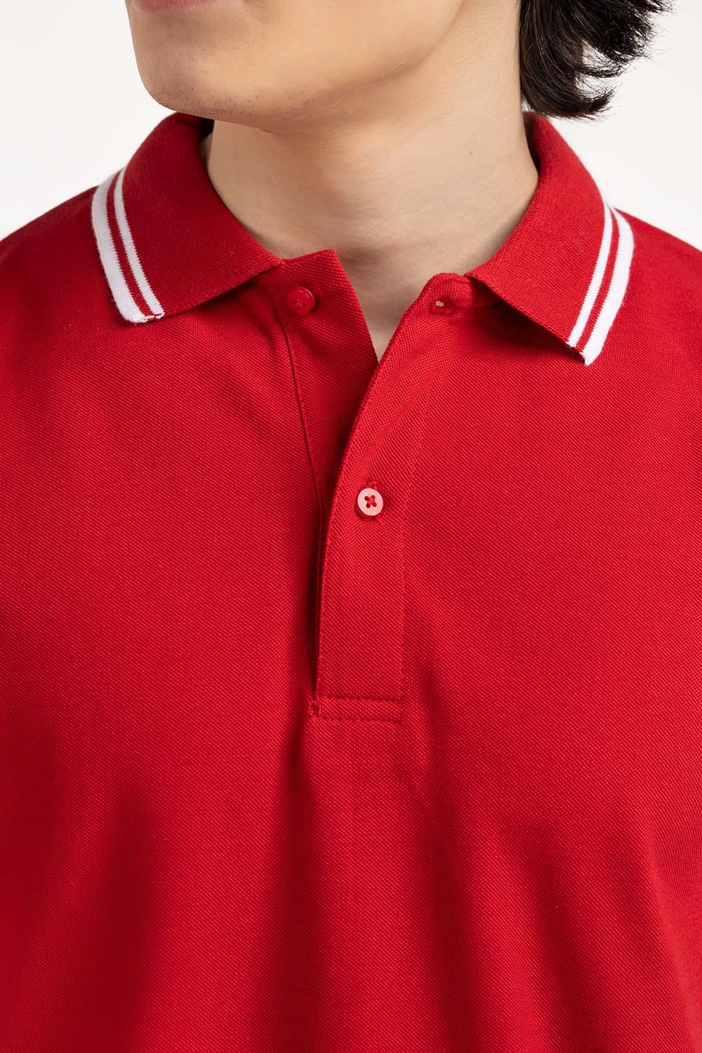 Red Basic Polo PS-FPK23-077