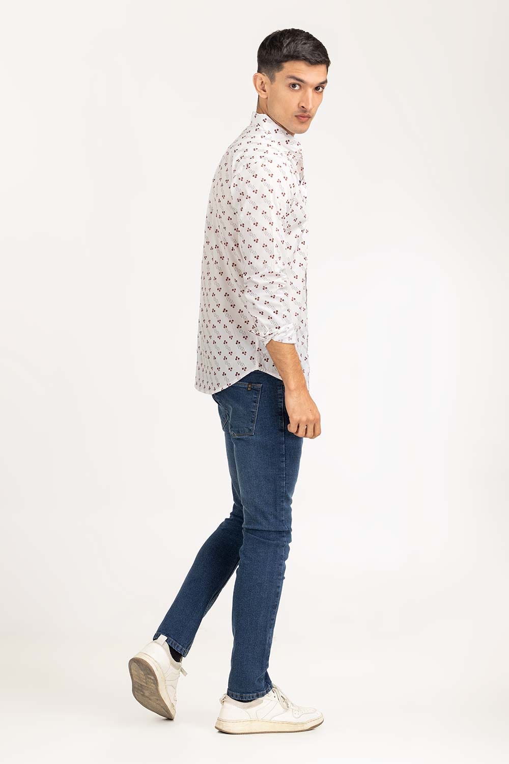 Red Black Printed Casual Shirt CS-PRT22-008