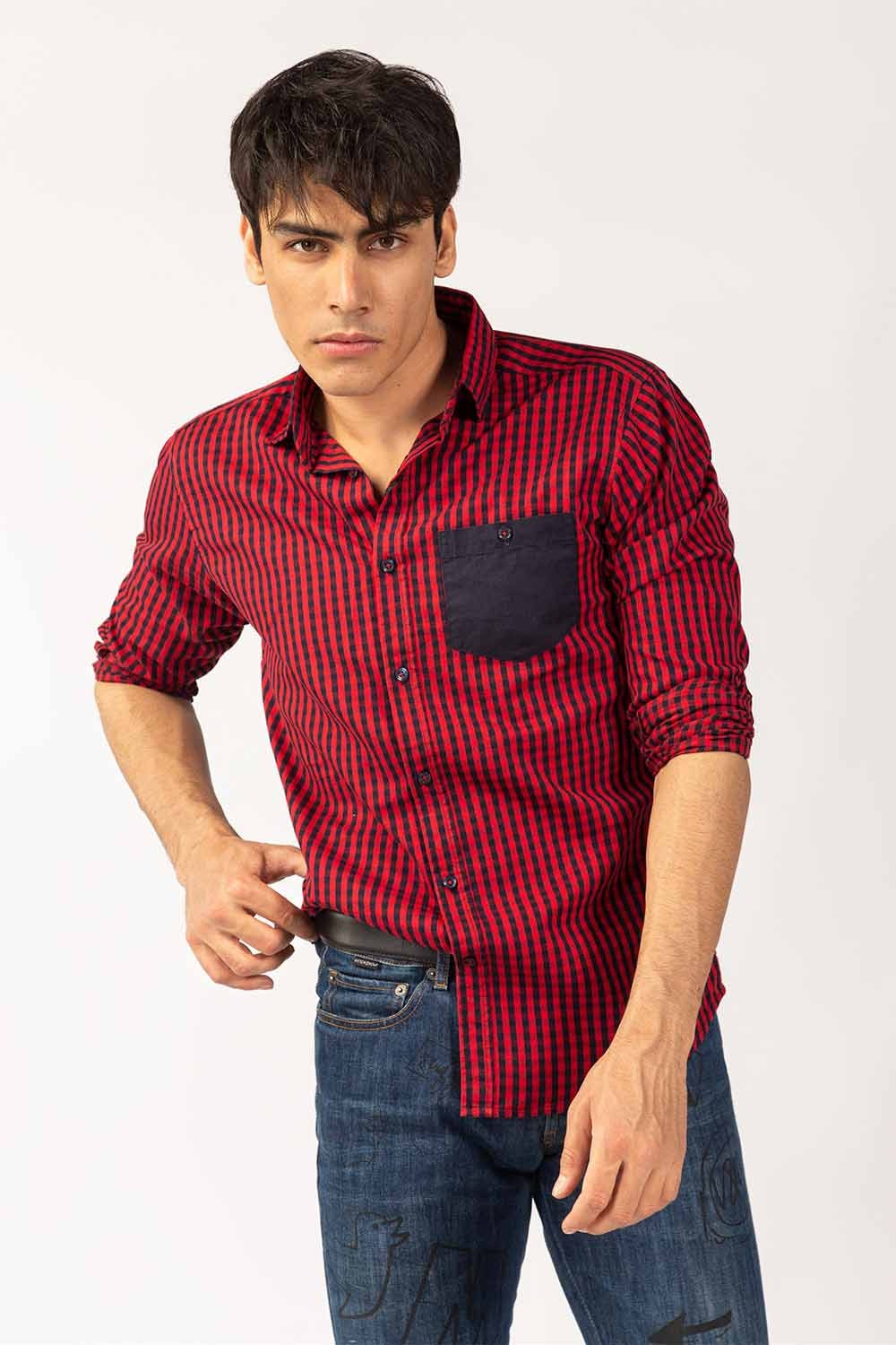 Red Casual Shirt CM-YD-2854 CS