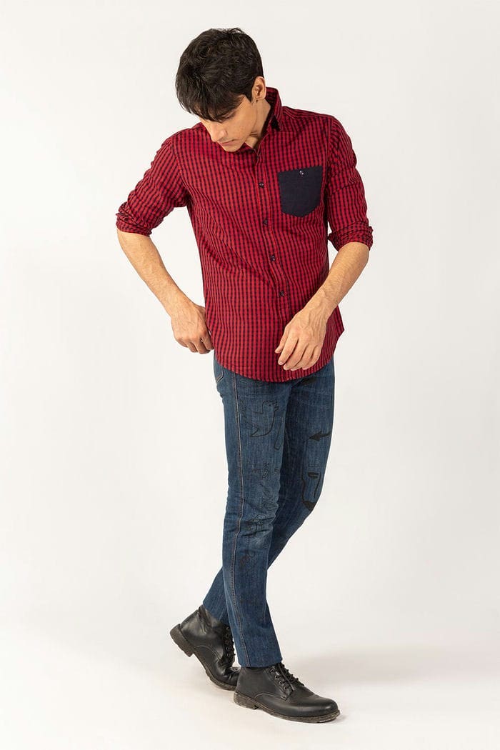 Red Casual Shirt CM-YD-2854 CS